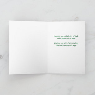Carte Petit-fils St Patricks Day Girafe Mignon Shamrocks