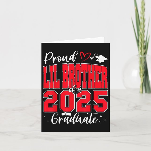 Carte Petit frère fier d'un diplômé de la promotion 2025 (Devant)