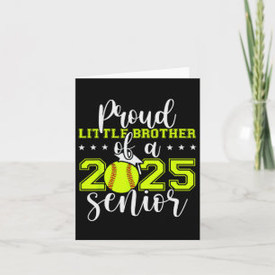 Carte Petit frère fier d'une finissante de softball 2025