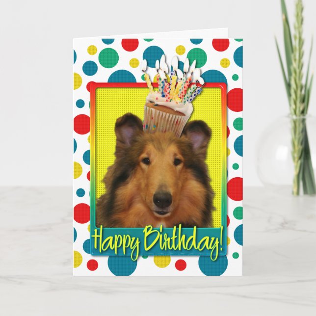 Carte Petit gâteau d'anniversaire - colley - Natalie (Devant)