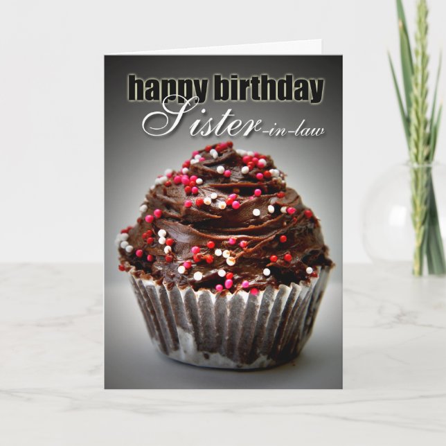 Carte Petit gâteau d'anniversaire pour ma belle-soeur (Devant)