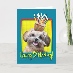 Carte Petit gâteau d'anniversaire - ShihPoo - Maggie