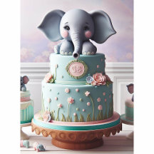 PETIT GÂTEAU DE COUCHE DE PETITS ÉLÉPHANTS