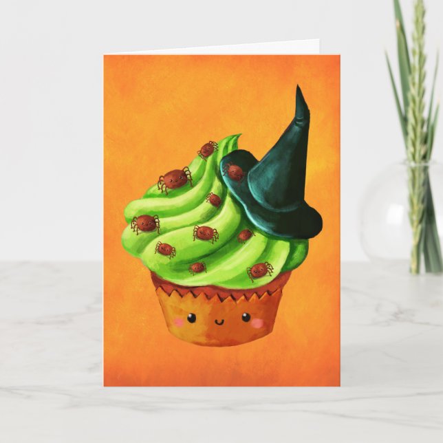 Carte Petit gâteau de Halloween complètement des (Devant)