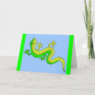 Carte petit lézard vert