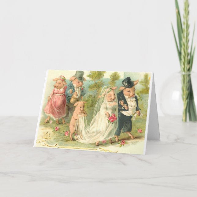 Carte Petit Mariage Piggy (Devant)