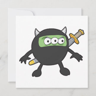 Carte petit monstre ninja idiot