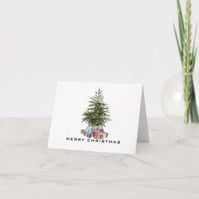 Carte Petit Noël traditionnel Arbre de Noël Joyeux Noël (Devant)