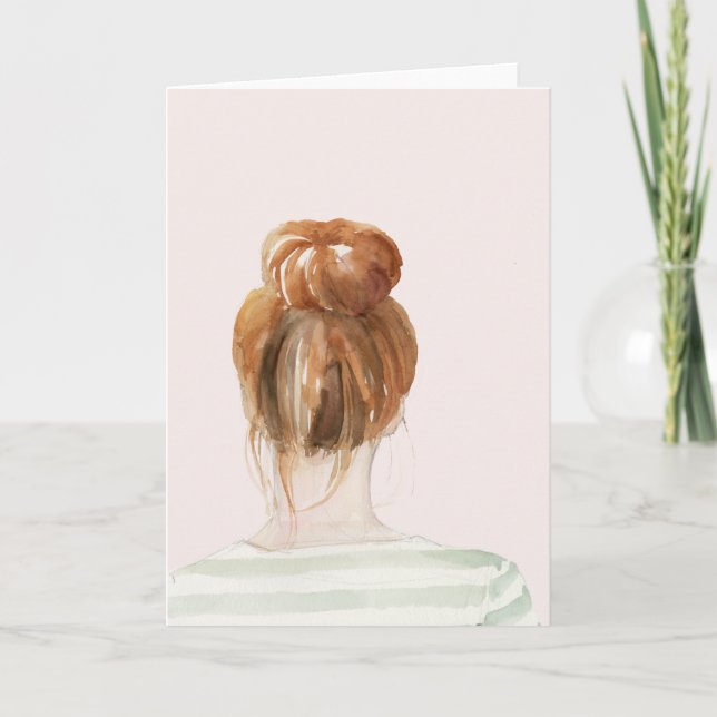 Carte Petit pain rouge de noeud de dessus de cheveux (Devant)