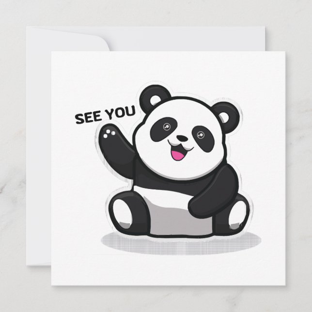 Carte petit panda mignon (Devant)