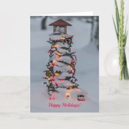 Carte Petit phare décoré pour Noël