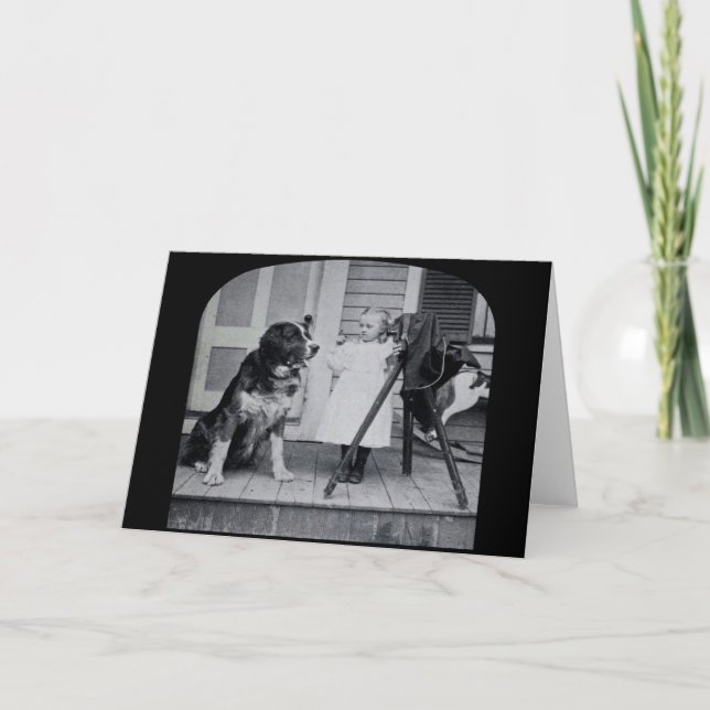 Carte Petit photographe et son cru de St Bernard (Devant)