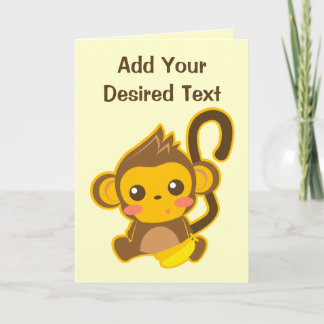 Carte Petit Singe mignon