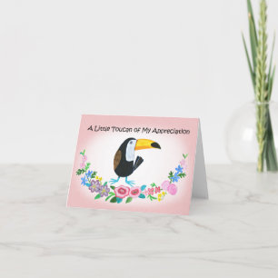 Carte Petit Toucan de ma considération Funny Merci