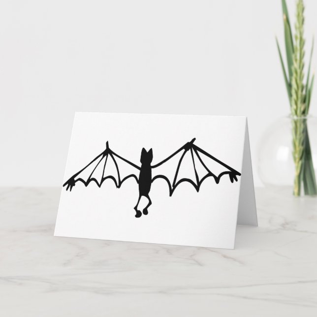 Carte Petite chauve-souris drôle (Devant)