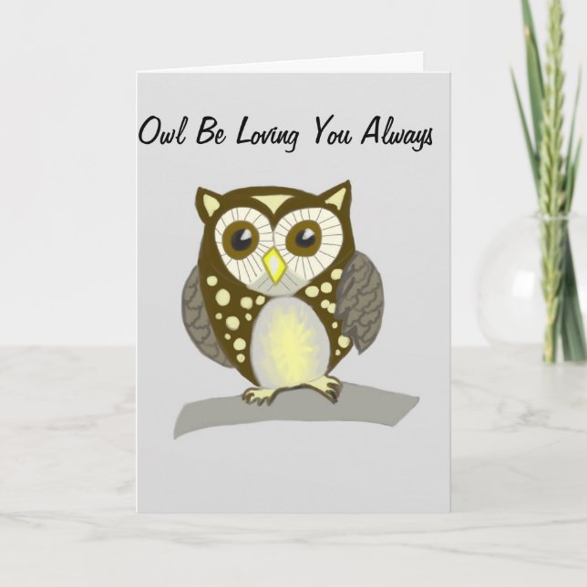 Carte Petite chouette mignonne (Devant)