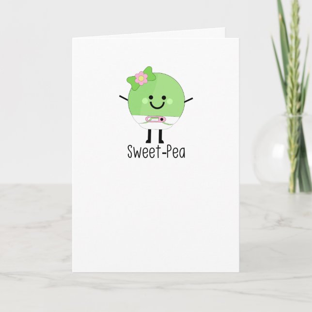 Carte Petite fille à nouveau-né doux pois (Devant)