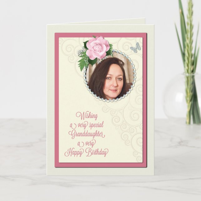 Carte Petite-fille, ajoutez une photo, anniversaire (Devant)