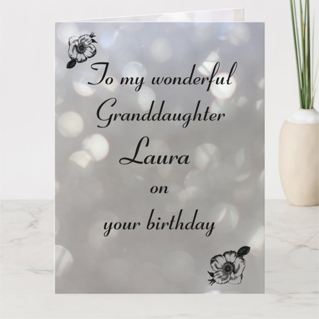 Carte Petite-fille Anniversaire Personnalisé (Devant)