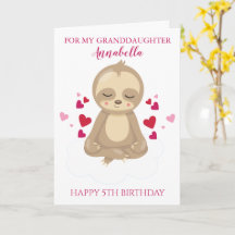 Petite-fille Cinquième Anniversaire Mignon Paresse
