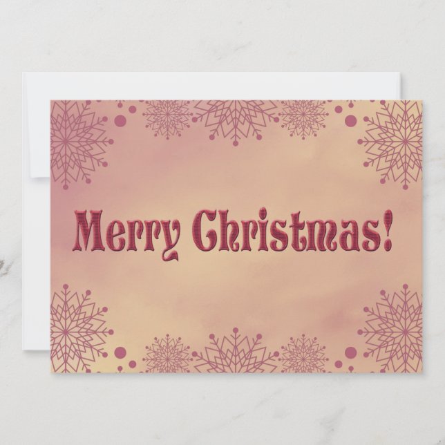 Carte Petite-fille, comme un flocon de neige... Noël (Devant)