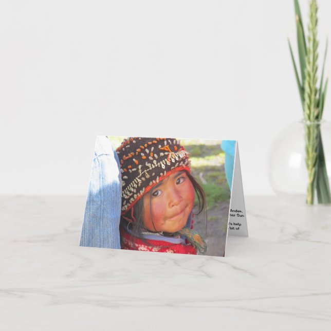 Carte Petite fille de Quishuarani (Devant)