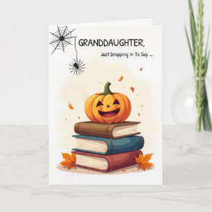 Carte Petite-fille Drôle Halloween mignonne araignée tom
