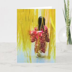 Carte Petite fille en mouvement