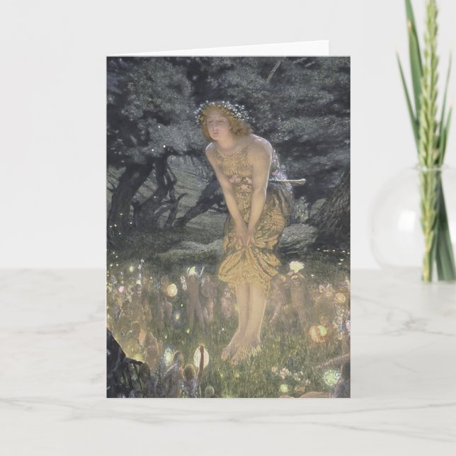 Carte Petite fille et ange fée (Devant)