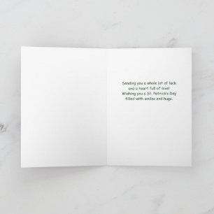 Carte Petite Fille Jour de la Saint-Patrick Girafe Migno