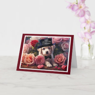 Carte Petite-fille Joyeuse Saint-Valentin avec un mignon