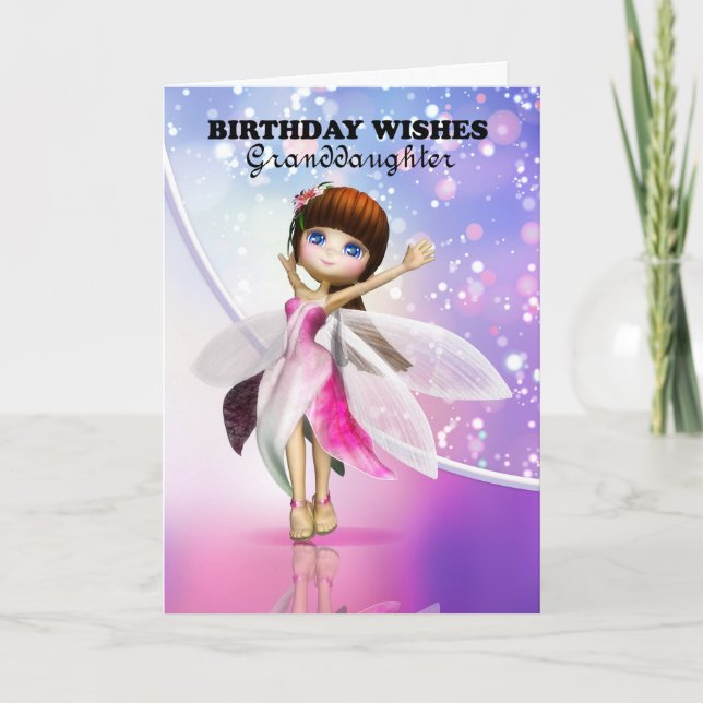 Carte Petite-fille, Joyeux anniversaire, jolie danse de  (Devant)