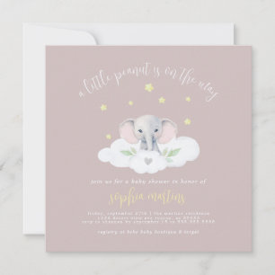 Carte Petite fille Petite arachide Baby shower Invitatio