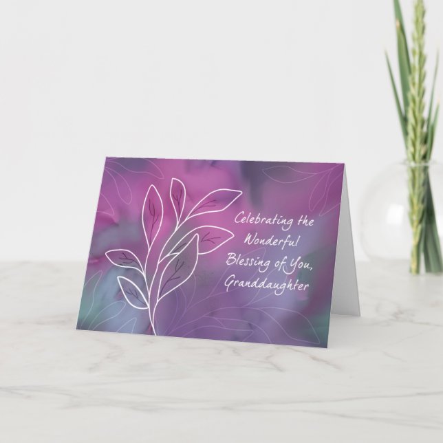 Carte Petite-fille Religieuse Bénédiction d'anniversaire (Devant)