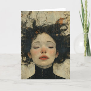 Carte Petite fille rêvant toutes les occasions