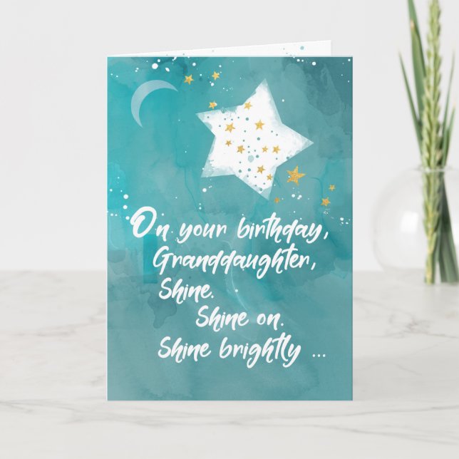 Carte Petite-fille Tween ou Ado Birthday Night Sky (Devant)