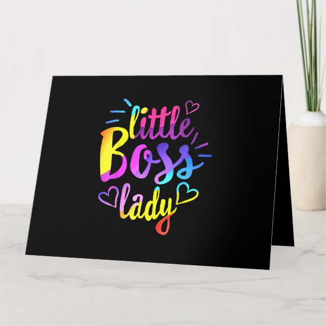 Carte Petite patronne fille enfants fille bébé mini bos (Devant)