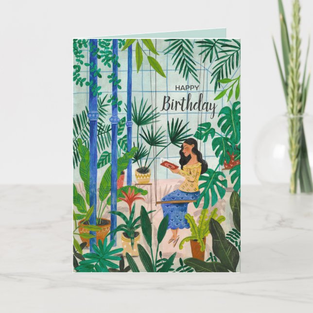 Carte Petite plante à serre bleue (Devant)