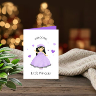 Carte Petite Princesse Bébé Fille – Bienvenue Nouv