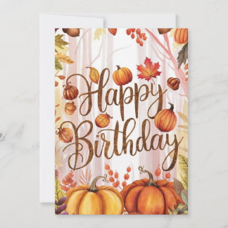 Carte Petite saison Whimsical Automne automne Bonne Anni