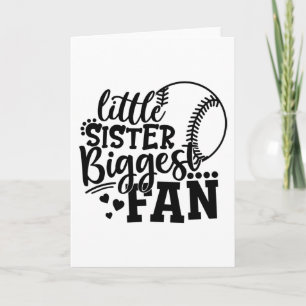 Carte Petite Soeur Plus Grosse Fan Baseball