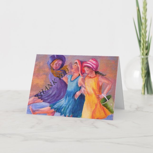 CARTE PETITES AMIES DE PLAGE (Devant)