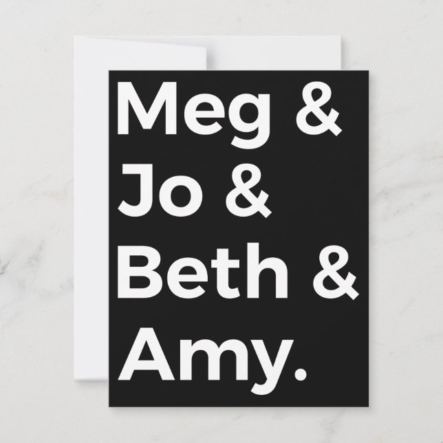 Carte Petites femmes personnages I (Devant)