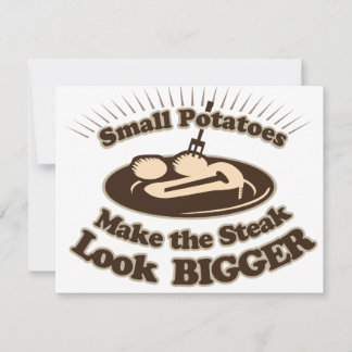 Carte Petites pommes de terre font paraître le steak plu