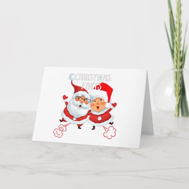 Carte Péts de Noël Santa & Mme Clause (Devant)