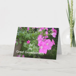 Carte Petunias pour grands-parents