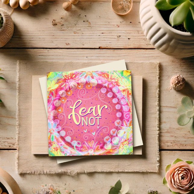 Carte Peur pas rose Fleur Inspiritisme Inspiration (Créateur téléchargé)