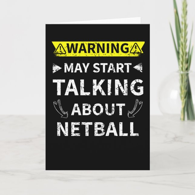 Carte Peut Commencer à parler du cadeau Lover Netball Ne (Devant)