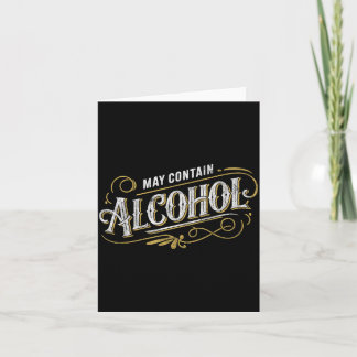 Carte Peut contenir de l'alcool Clic Humour de fête 