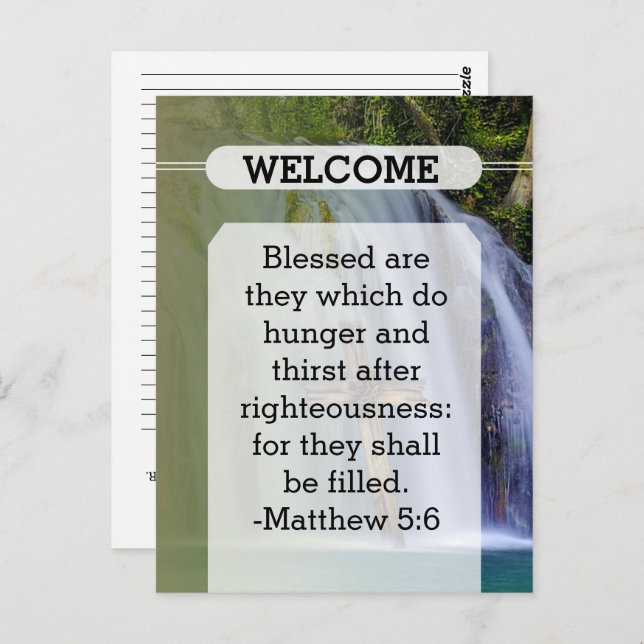 Carte Pew Invité Church (Devant / Derrière)